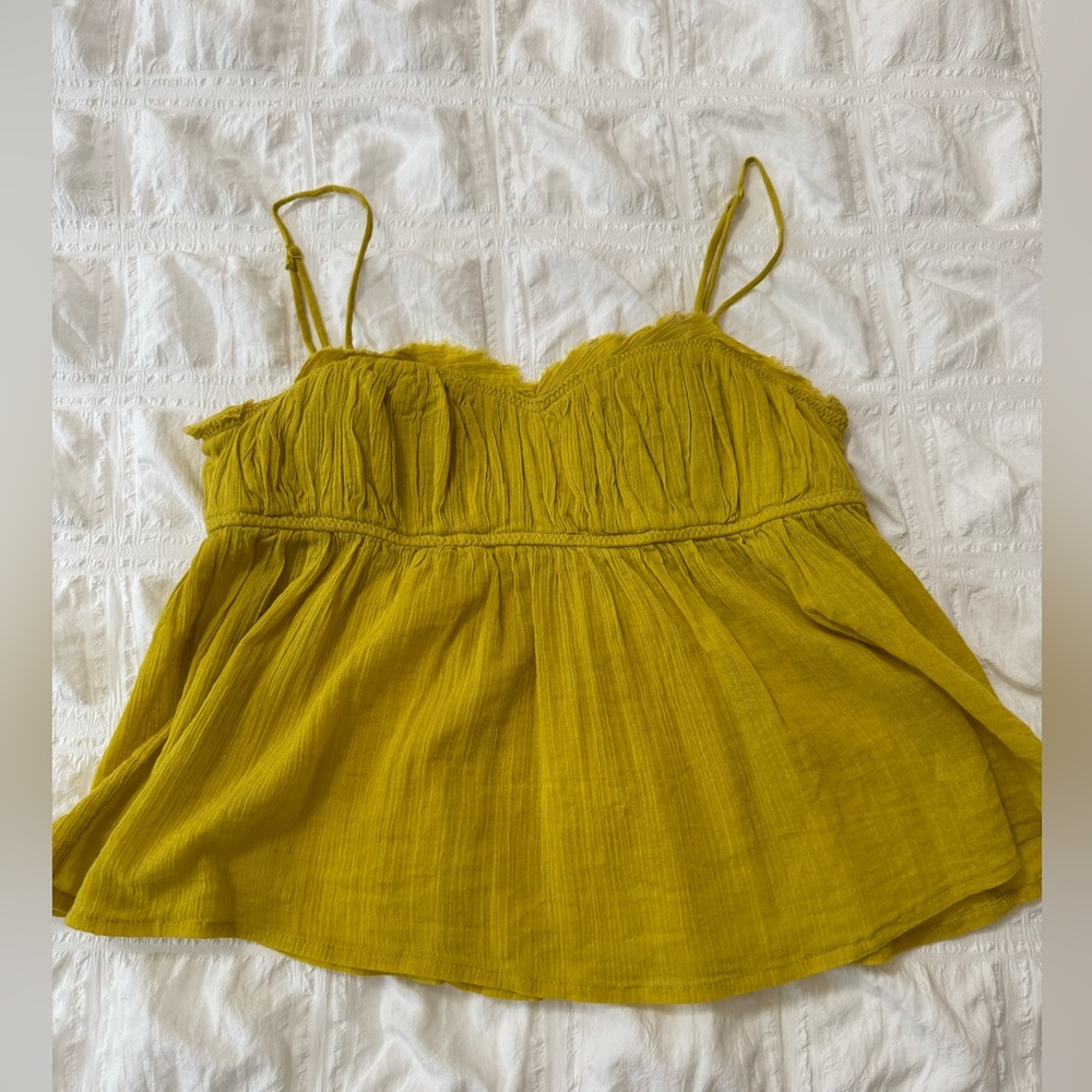 Mustard yellow urban outfitters summer top